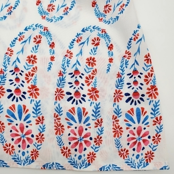 Talbots Ruffle Tie Neck Floral Long Sleeve Blouse - Picture 5 of 8